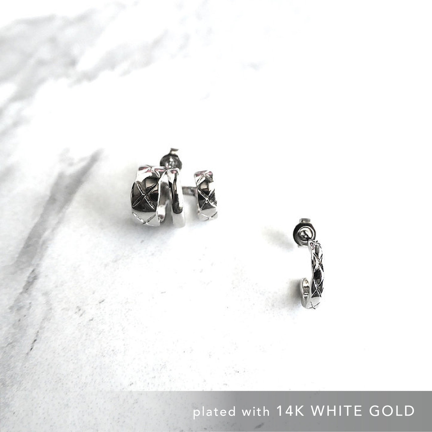 【CS201006】 Sterling Silver Huggie Earrings