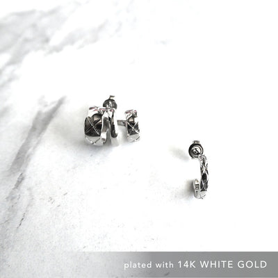 【CS201006】 Sterling Silver Huggie Earrings