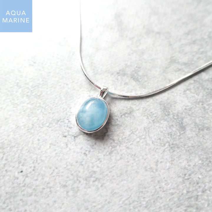 アクアマリン ペンダント ネックレス(シルバー925)| SMUK公式通販 アクアマリン ペンダント ネックレス(シルバー925)| SMUK公式通販