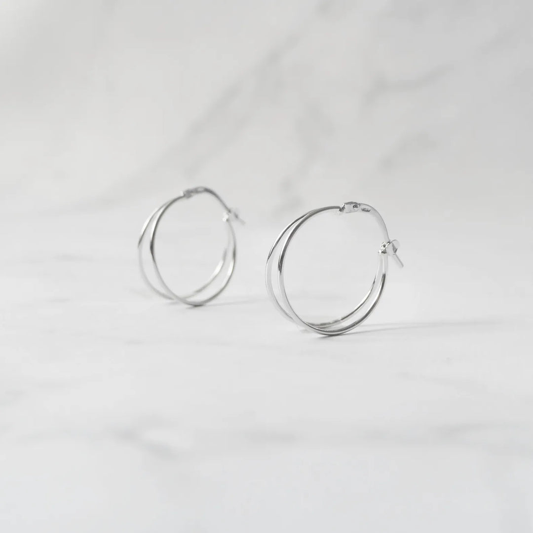 ダブルライン フープピアス（シルバー925）| SMUK公式通販
