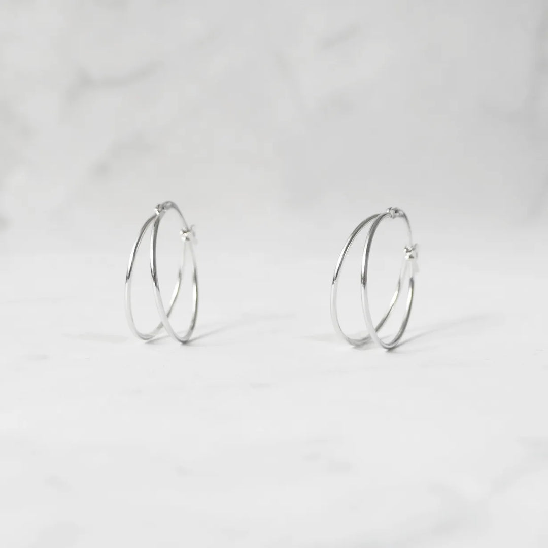 ダブルライン フープピアス（シルバー925）| SMUK公式通販