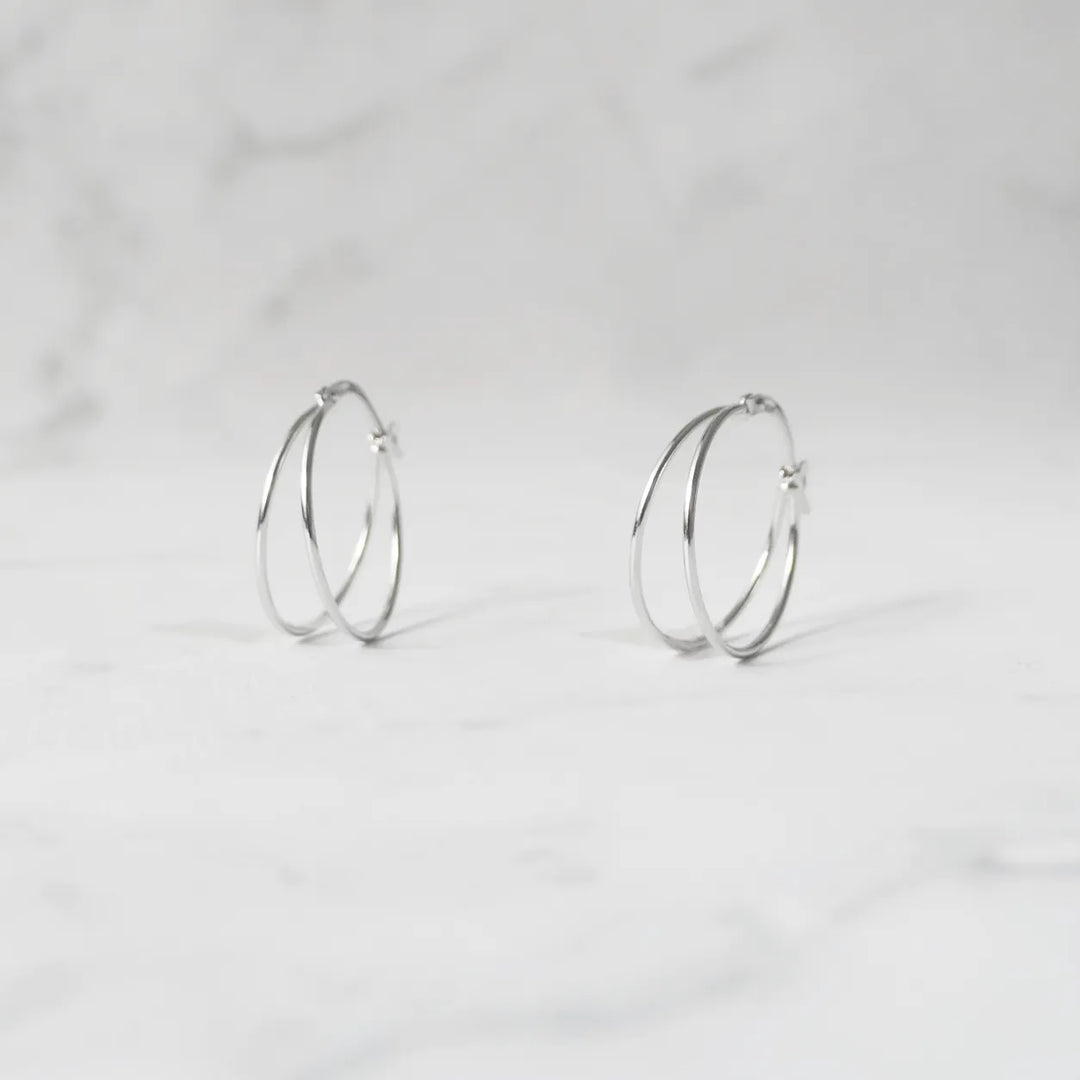 ダブルライン フープピアス（シルバー925）| SMUK公式通販