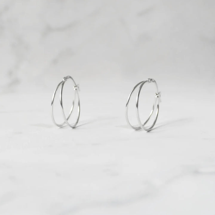 ダブルライン フープピアス（シルバー925）| SMUK公式通販