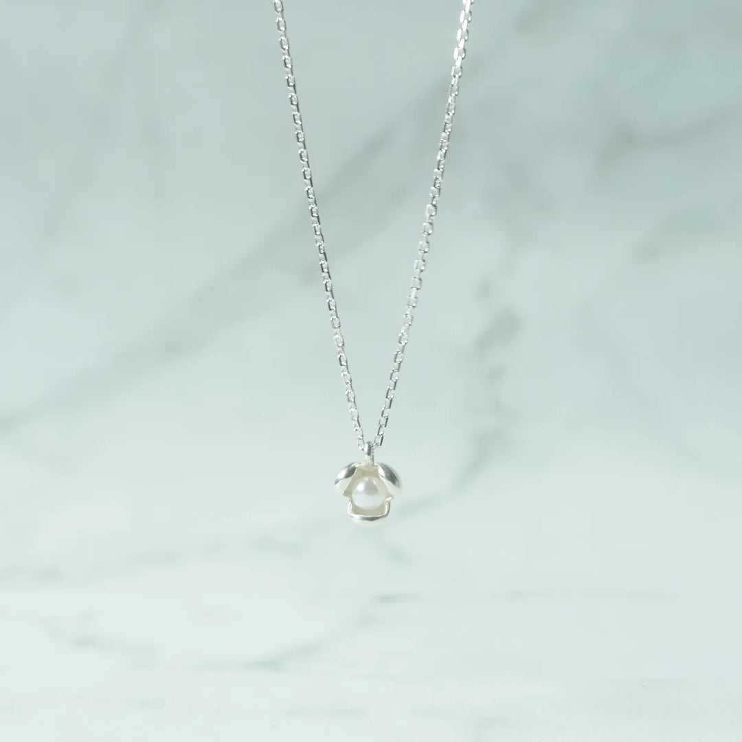 フラワーパールネックレス｜925シルバー 天然パール 6月誕生石｜SMUK
