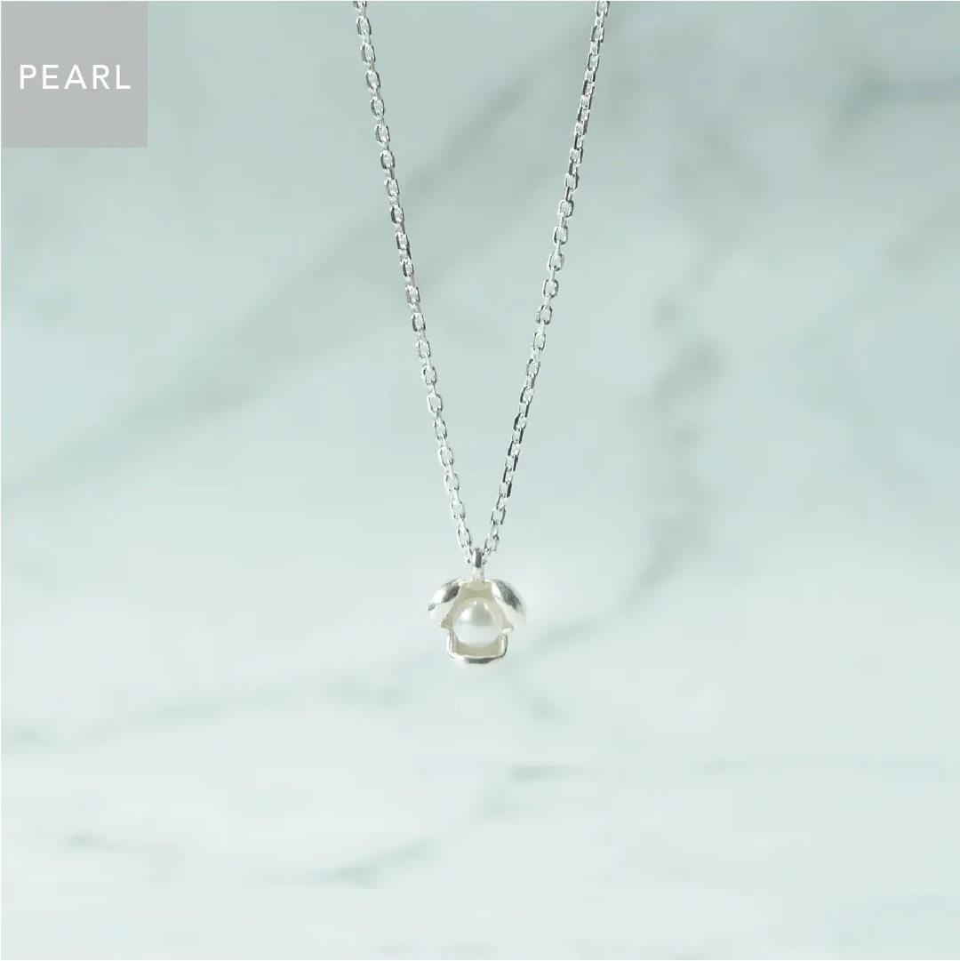 フラワーパールネックレス｜925シルバー 天然パール 6月誕生石｜SMUK