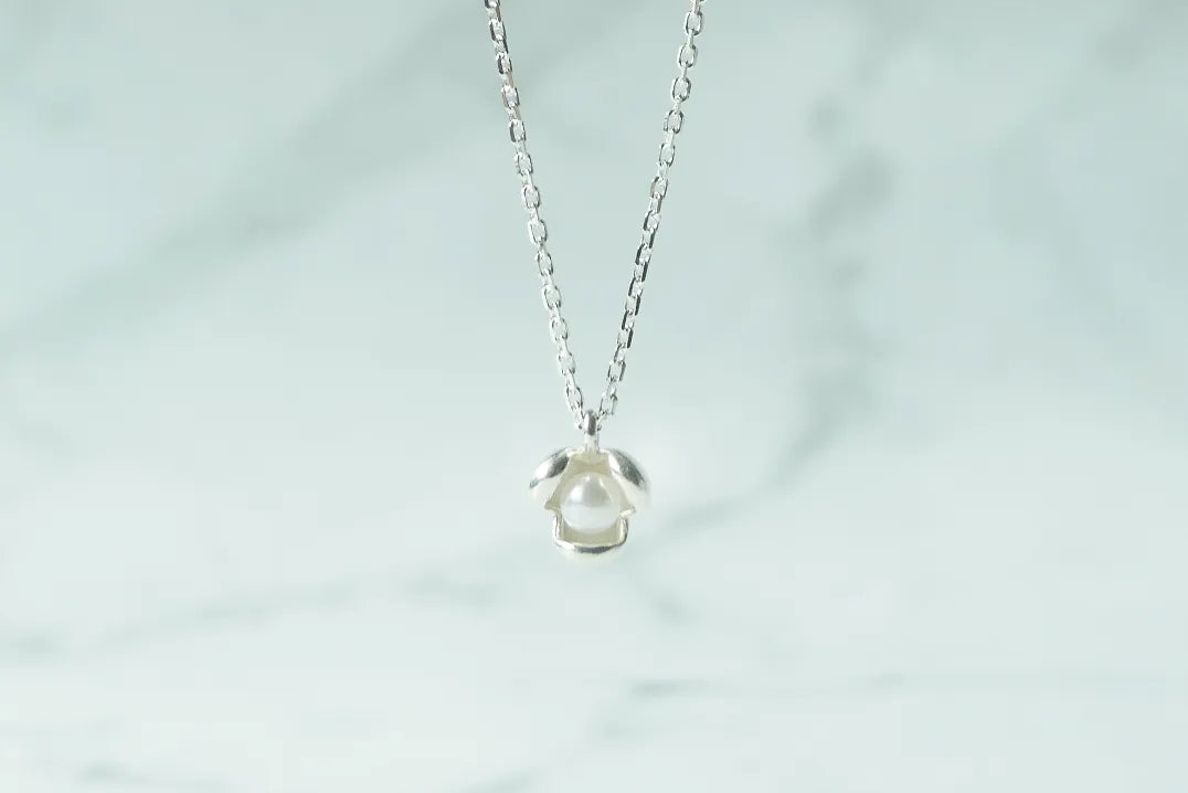 フラワーパールネックレス｜925シルバー 天然パール 6月誕生石｜SMUK