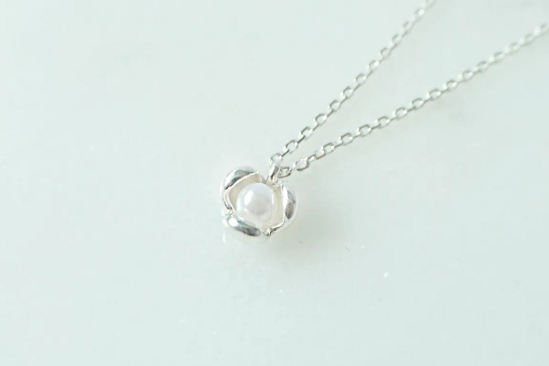 フラワーパールネックレス｜925シルバー 天然パール 6月誕生石｜SMUK