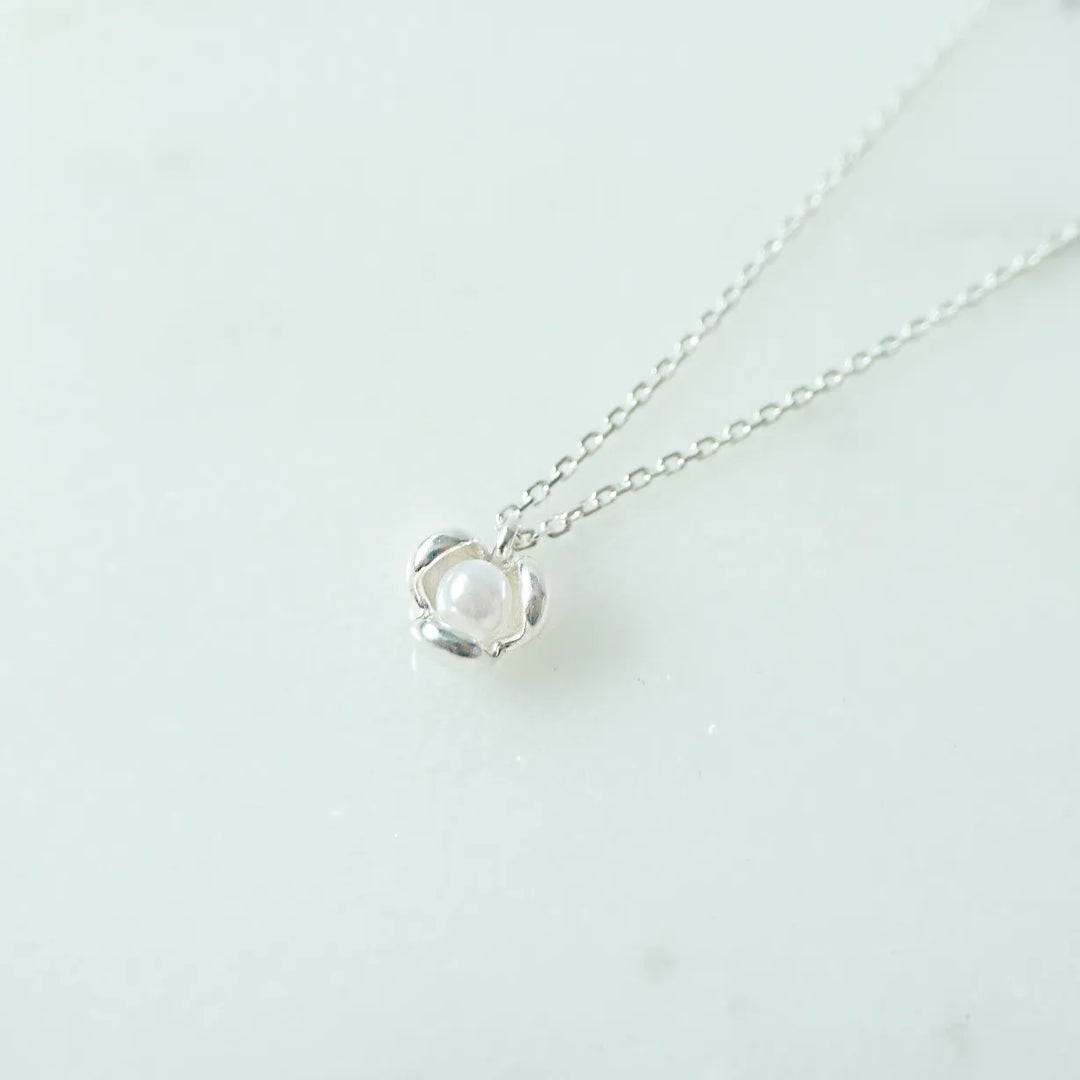 フラワーパールネックレス｜925シルバー 天然パール 6月誕生石｜SMUK 