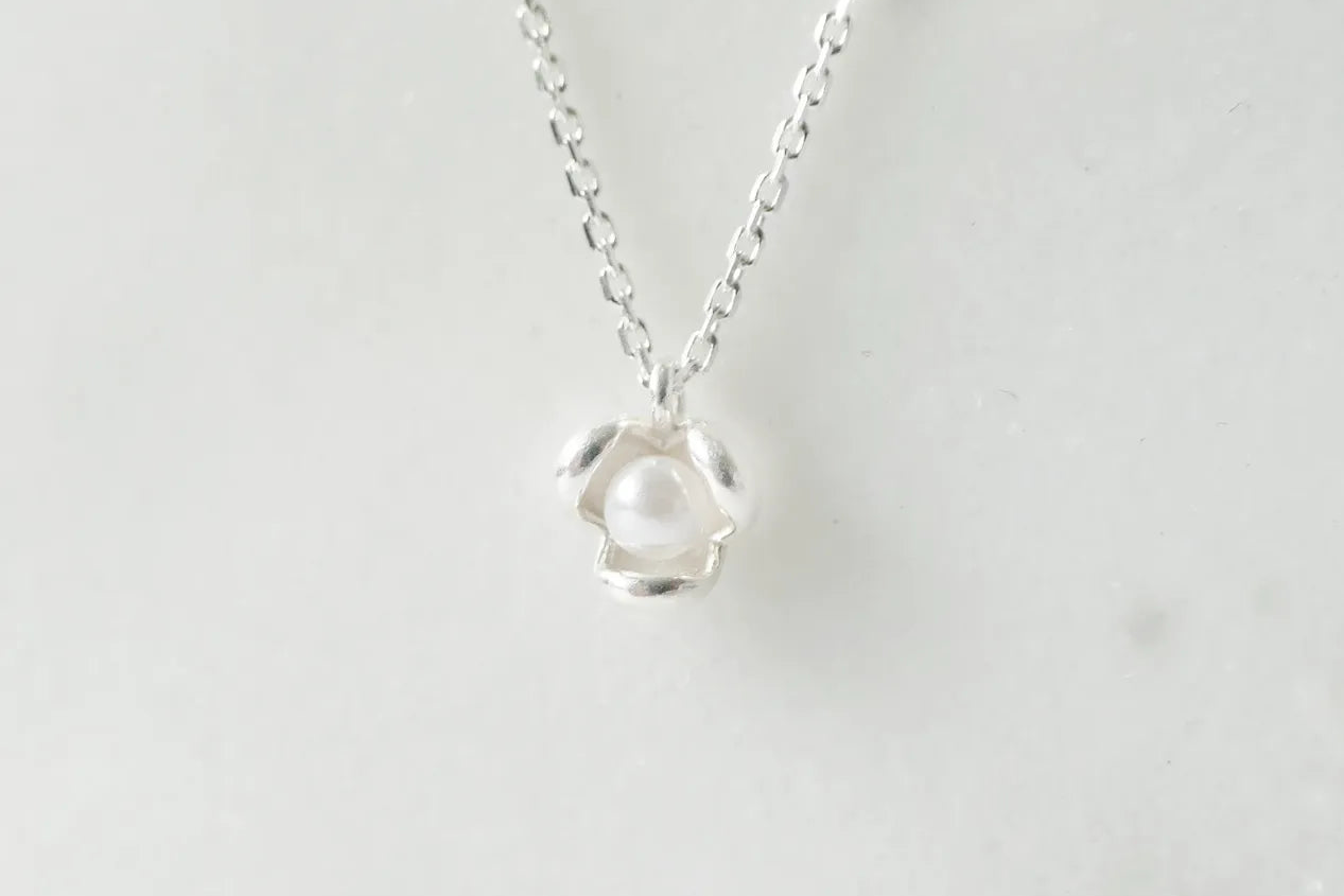 フラワーパールネックレス｜925シルバー 天然パール 6月誕生石｜SMUK 