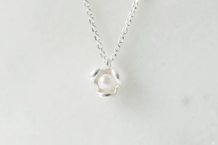 フラワーパールネックレス｜925シルバー 天然パール 6月誕生石｜SMUK 
