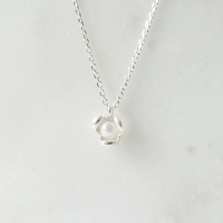 フラワーパールネックレス｜925シルバー 天然パール 6月誕生石｜SMUK