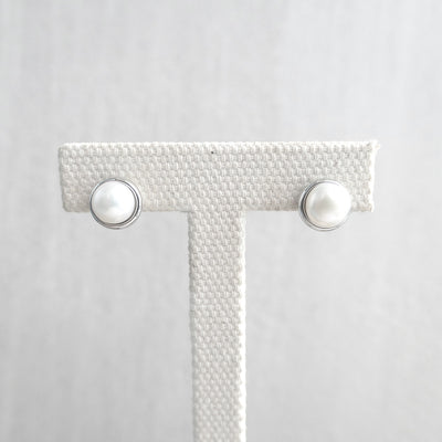 【Pearl】Stud and Dangle Earrings Set of 2