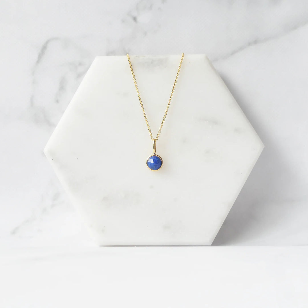 ラピスラズリ ネックレス（シルバー925／18Kゴールドプレーティング
