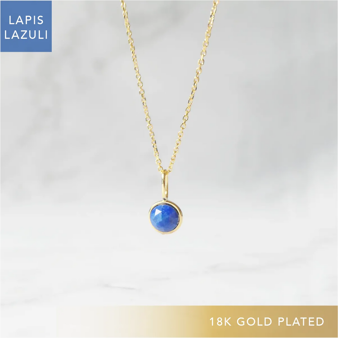 ラビラビ ラピスラズリ ネックレス（シルバー925／18Kゴールドプレーティング