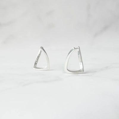 シンプルライン フープピアス、シルバー925、金属アレルギー対応