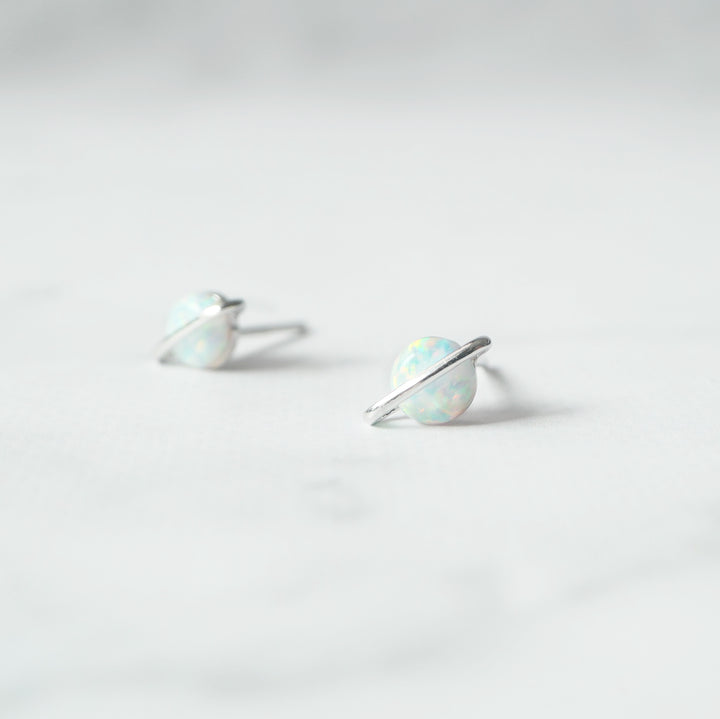オパール シルバー925ピアス opal-planet-silver-stud-