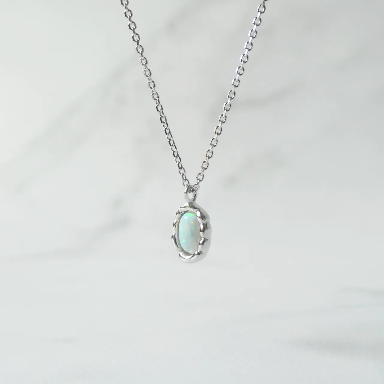 オパール ネックレス(シルバー925/ロジウムプレーティング) | SMUK オパール ネックレス(シルバー925/ロジウムプレーティング) | SMUK