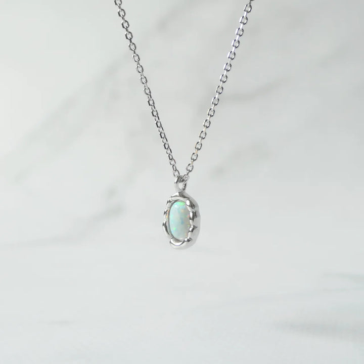 オパール ネックレス(シルバー925/ロジウムプレーティング)|SMUK オパール ネックレス(シルバー925/ロジウムプレーティング)|SMUK
