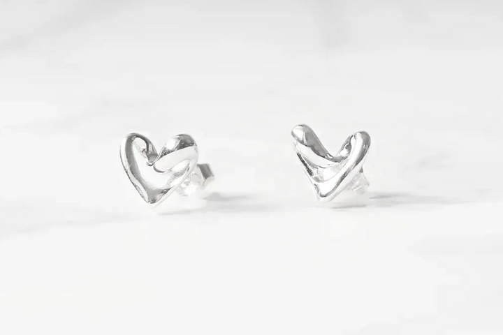 Ioree Rodkin ハート型ロングピアス　925/シルバー オープンハート ピアス｜シルバー925 ロジウム 金属アレルギー対応