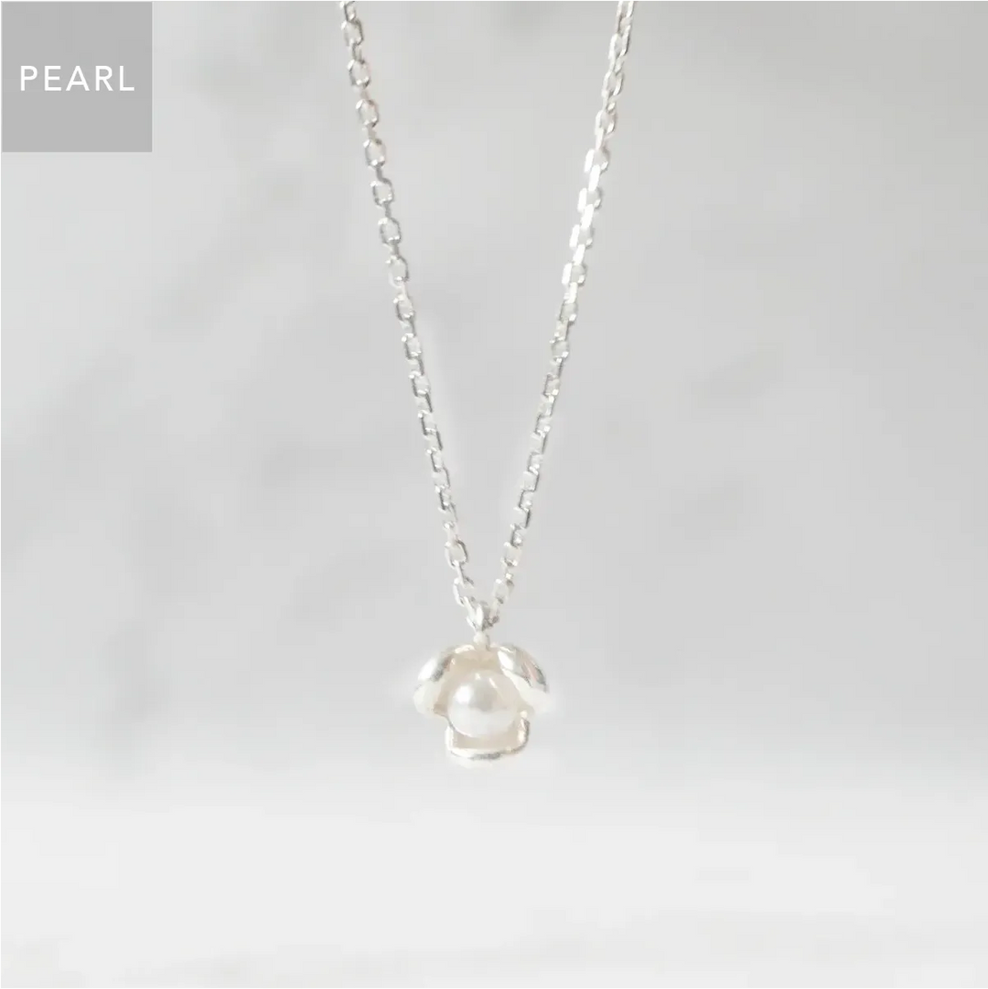 フラワーパールネックレス｜925シルバー 天然パール 6月誕生石｜SMUK