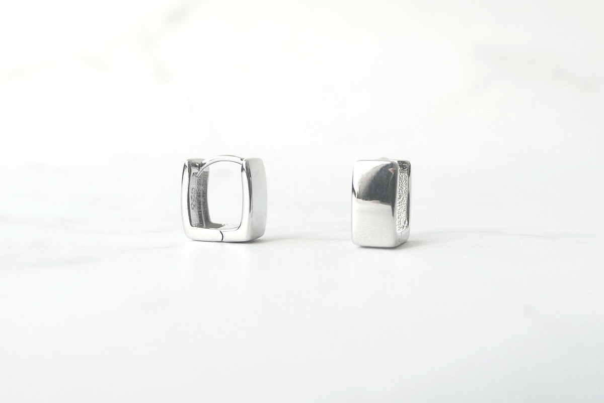 スクエアピアス シルバー ピアス 両耳用 Losau ロサウ Rectangle