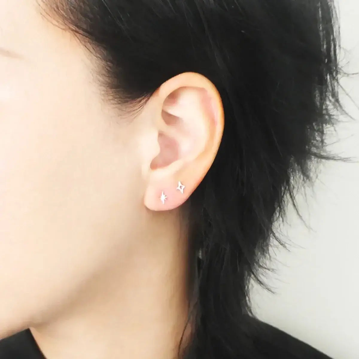 【ALEX STREETER】ピアス スタッド シルバー925 シンプルスター ALEX STREETER】ピアス スタッド シルバー925 シンプルスター