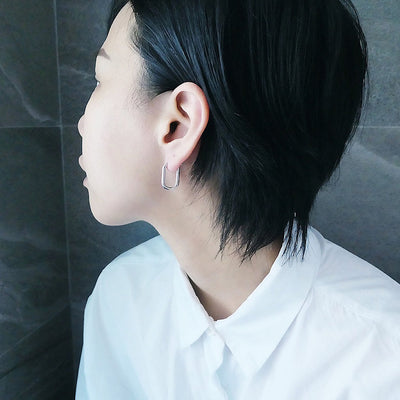 【CS191205】Sterling Silver Hoop Earrings