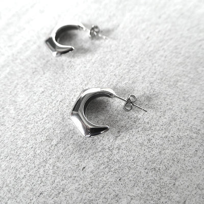 【CS210404】 Sterling Silver Hoop Earrings