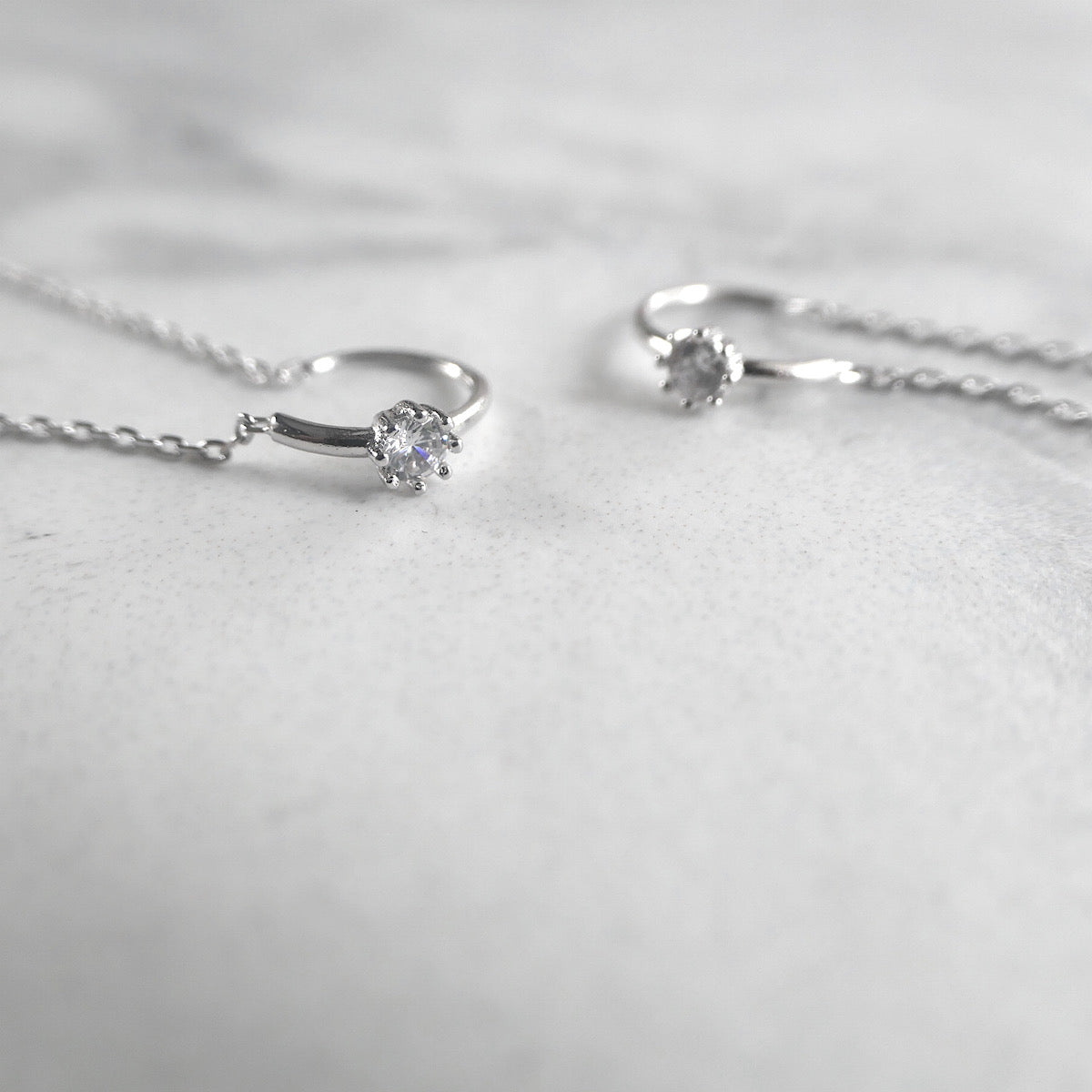 【SE220402】 Sterling Silver Threaded Earrings
