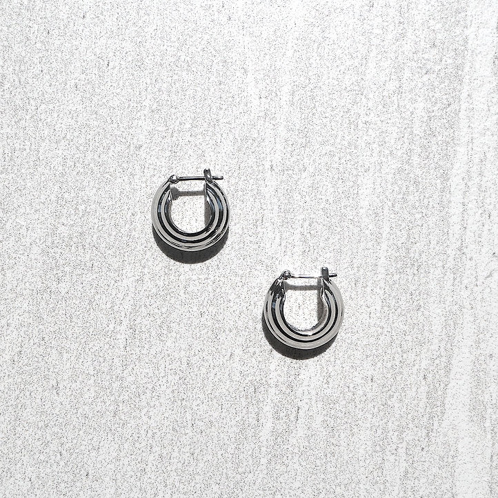 【CS201208】 Sterling Silver Hoop Earrings