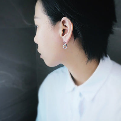 【SE210208】 Sterling Silver Dangle Earrings