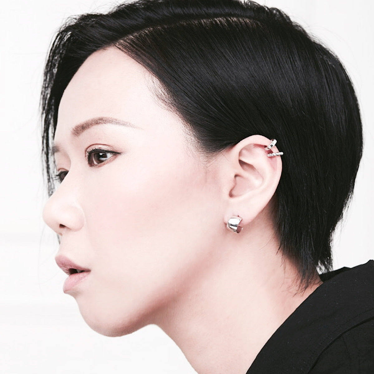 【CS191003】 Sterling Silver Hoop Earrings