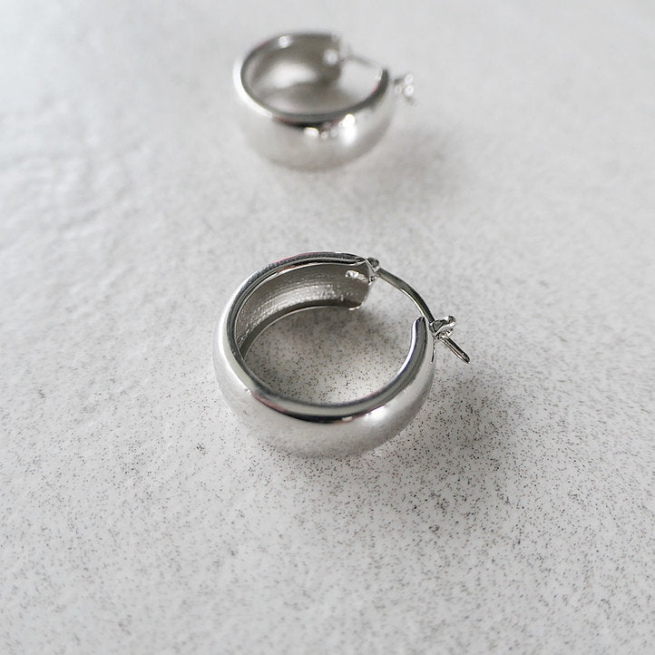 【CS201209】 Sterling Silver Hoop Earrings