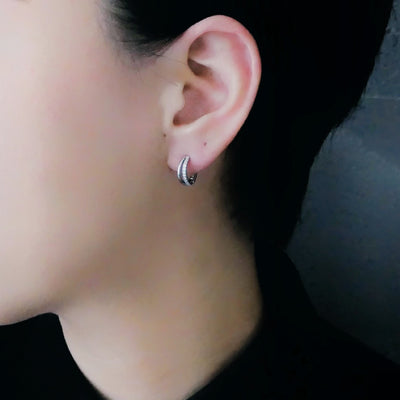 【SE220806】 Sterling Silver Hoop Earrings
