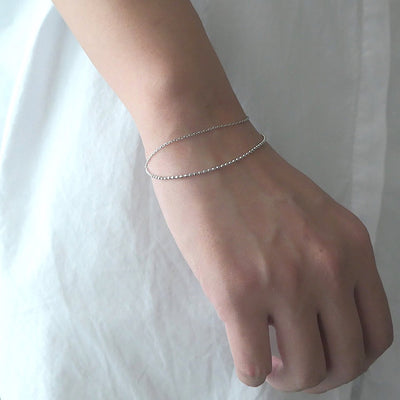 【BR210510】 Sterling Silver Beads Bracelet