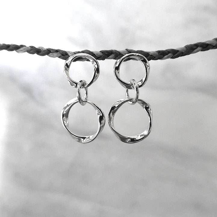 【SE210206】 Sterling Silver Dangle Earrings 