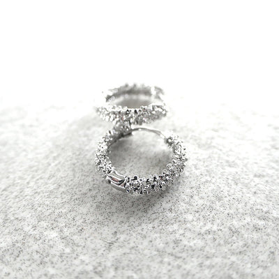 【CS210402】 Sterling Silver Hoop Earrings