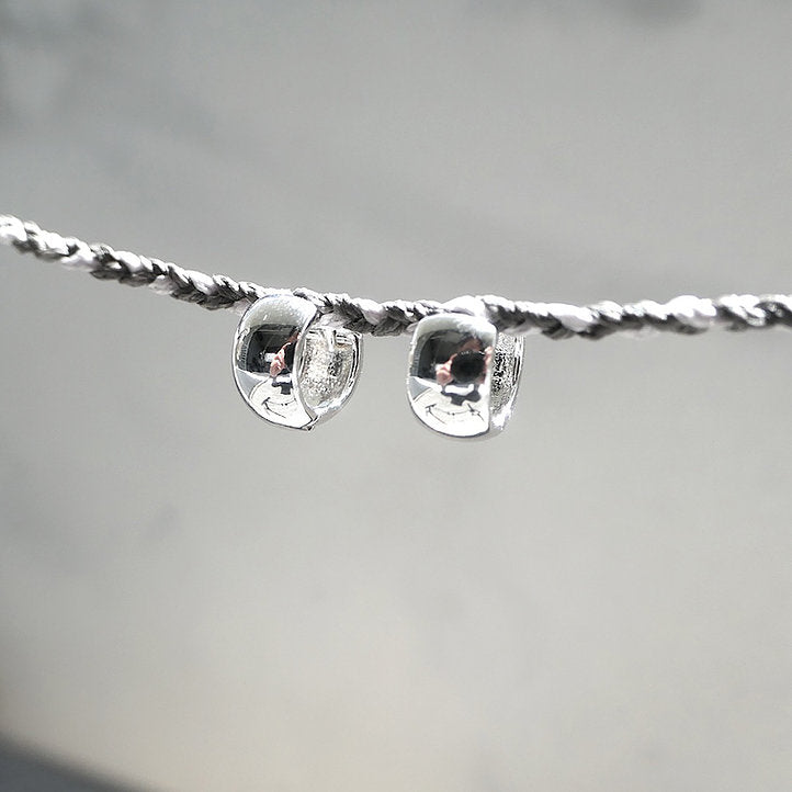 【CS201210】 Sterling Silver Huggie Earrings