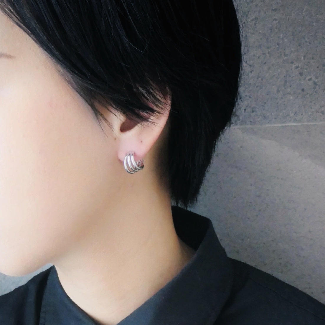 【CS200304】 Sterling Silver Hoop Earrings