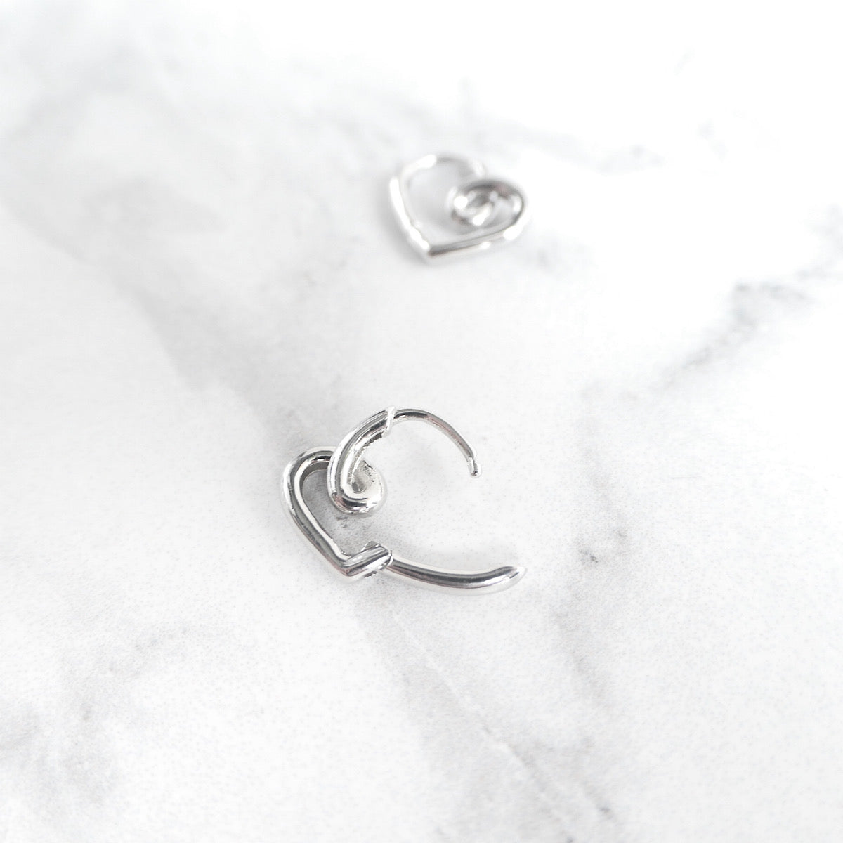 【SE221110】Sterling Silver Hoop Earrings
