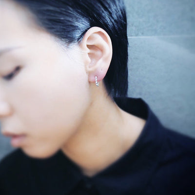 【CS200401】 Sterling Silver Huggie Earrings