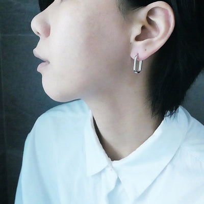 【CS191205】Sterling Silver Hoop Earrings