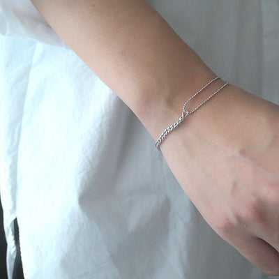 【BR210504】 Sterling Silver Chain Bracelet