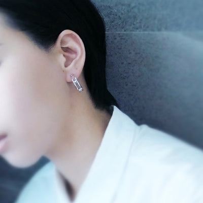 【CS201007】 Sterling Silver Hoop Earrings