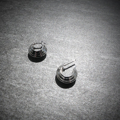 【CS201208】 Sterling Silver Hoop Earrings