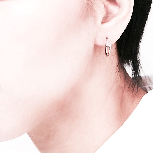 【CS191016】 Sterling Silver Hoop Earrings