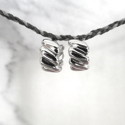 【CS210502】 Sterling Silver Hoop Earrings