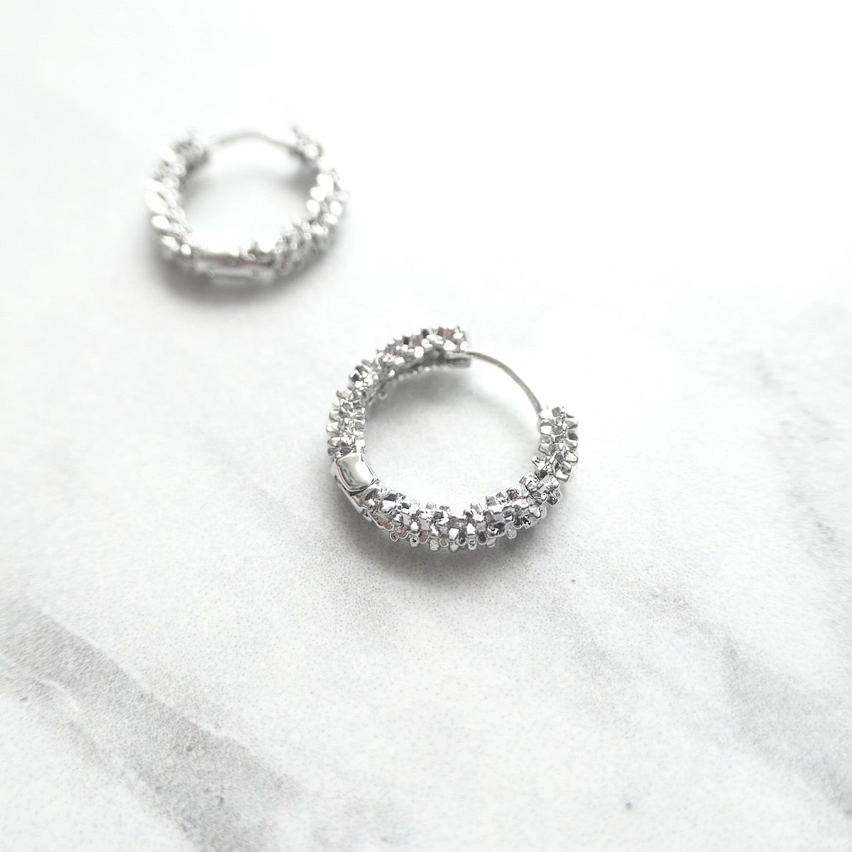 【CS210402】 Sterling Silver Hoop Earrings