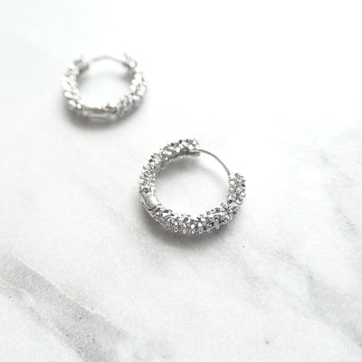 【CS210402】 Sterling Silver Hoop Earrings