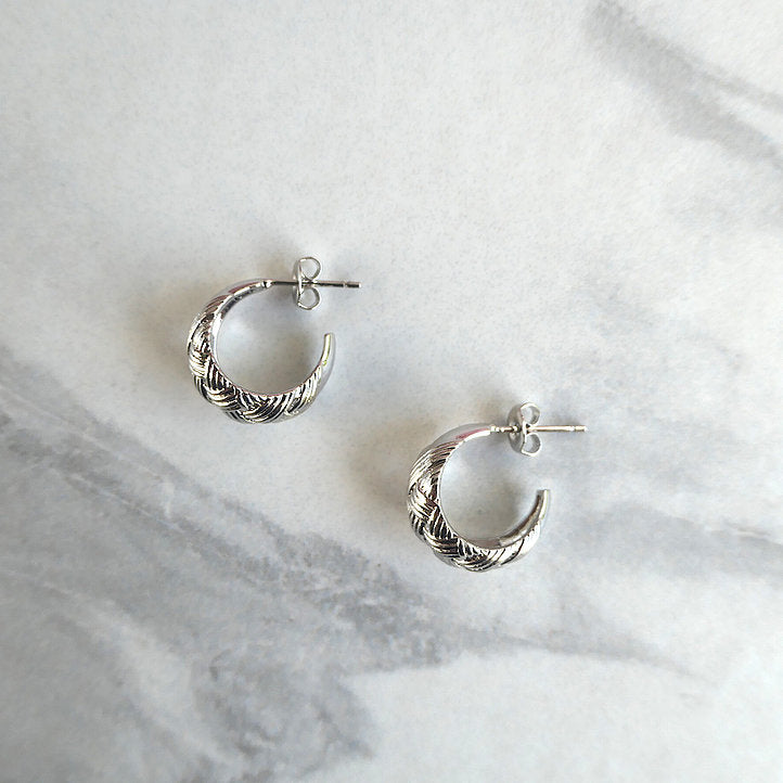 【CS200806】 Sterling Silver Hoop Earrings